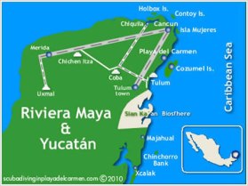 Mayan Riviera map